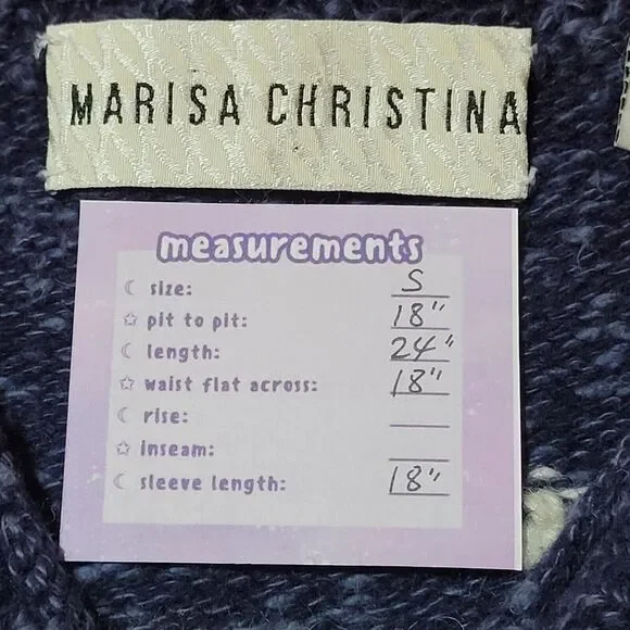 Vintage MARISA CHRISTINA Teddy Bear Sweater Sz S Wool Blend 3/4 Sleeve Christmas - Picture 2 of 8